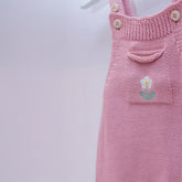 Romper Bolso Com Flor Rosa ( G )